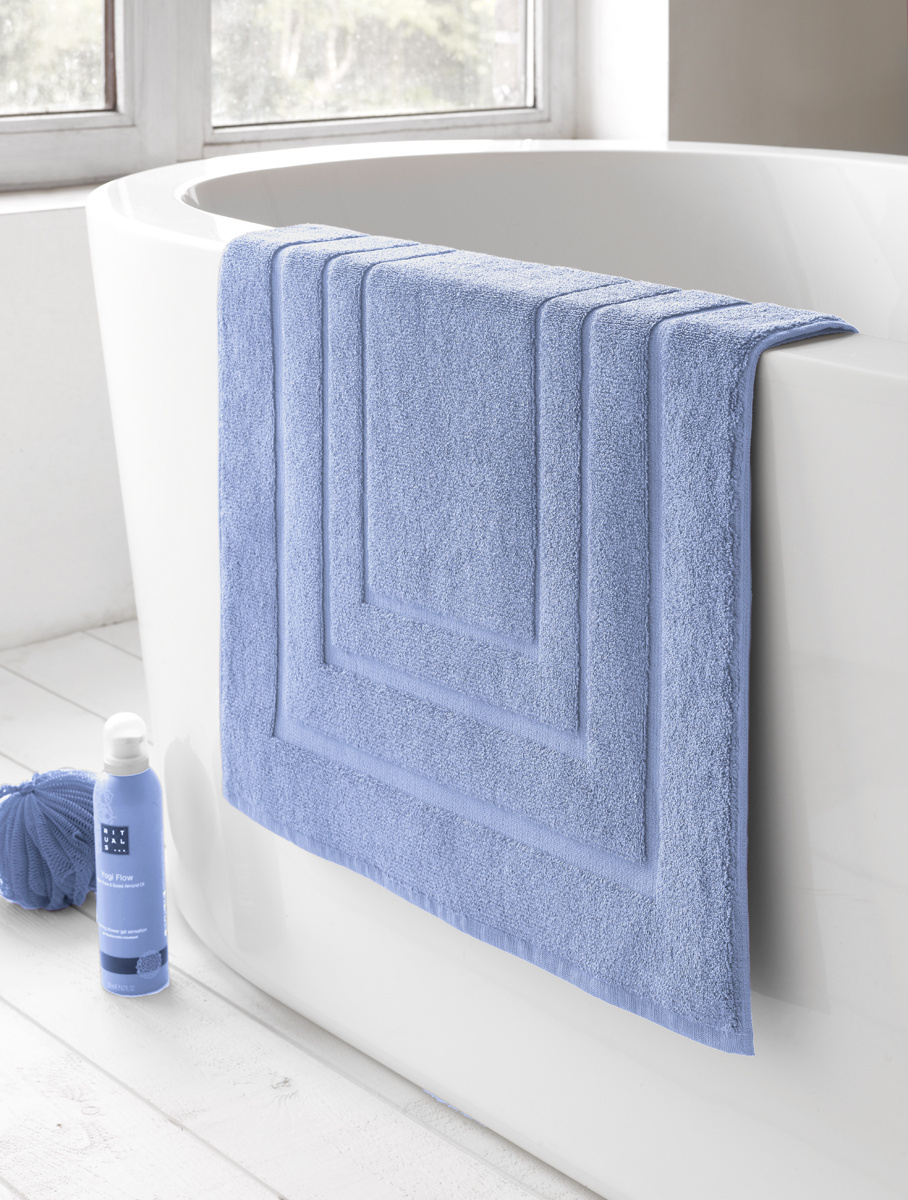 De Witte Lietaer Badmat Pacifique Sky Blue - 50 x 75 cm - Blauw - Katoen