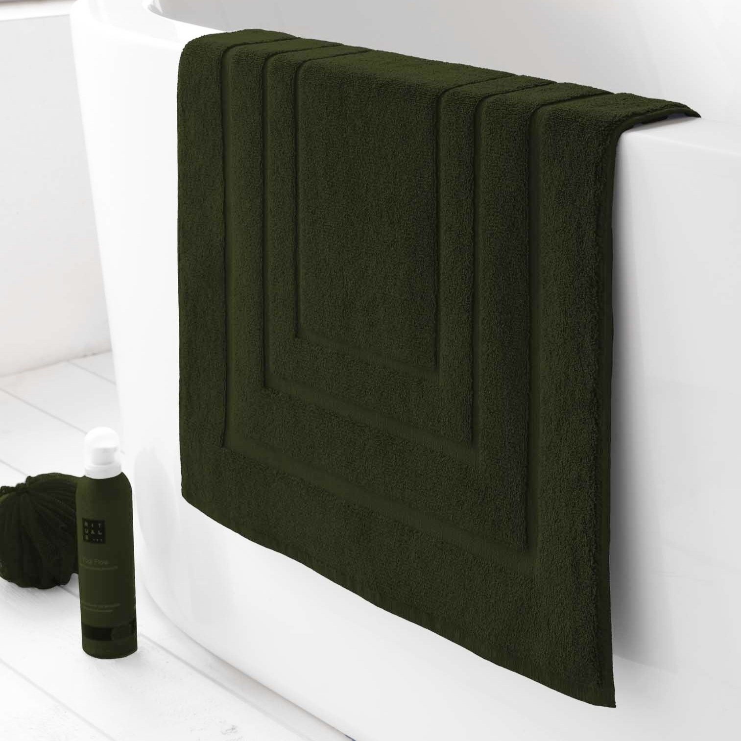 De Witte Lietaer Pacifique Khaki Bath Mat - 50 x 75 cm - Green - Cotton