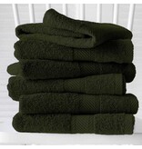 De Witte Lietaer Handdoeken Helene Khaki - 50 x 100 cm - 6 stuks - Groen - Katoen
