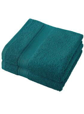 De Witte Lietaer Handdoek Stephanie Lake Green Set 2 stuks 50 x 100 cm Katoen