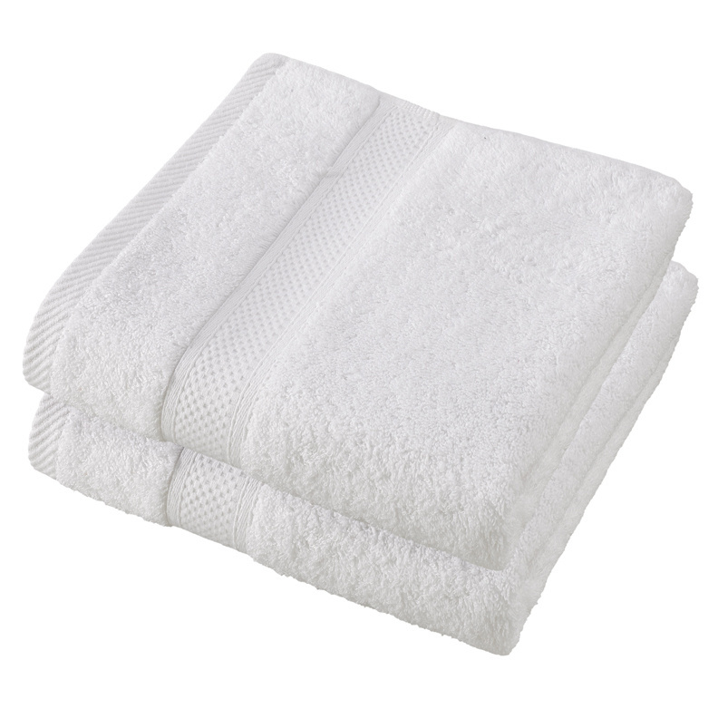 De Witte Lietaer Handdoek Stephanie White - Set 2 stuks - 50 x 100 cm - Wit - Katoen