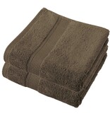 De Witte Lietaer Stephanie Falcon Towel - Set of 2 - 50 x 100 cm - Brown - Cotton