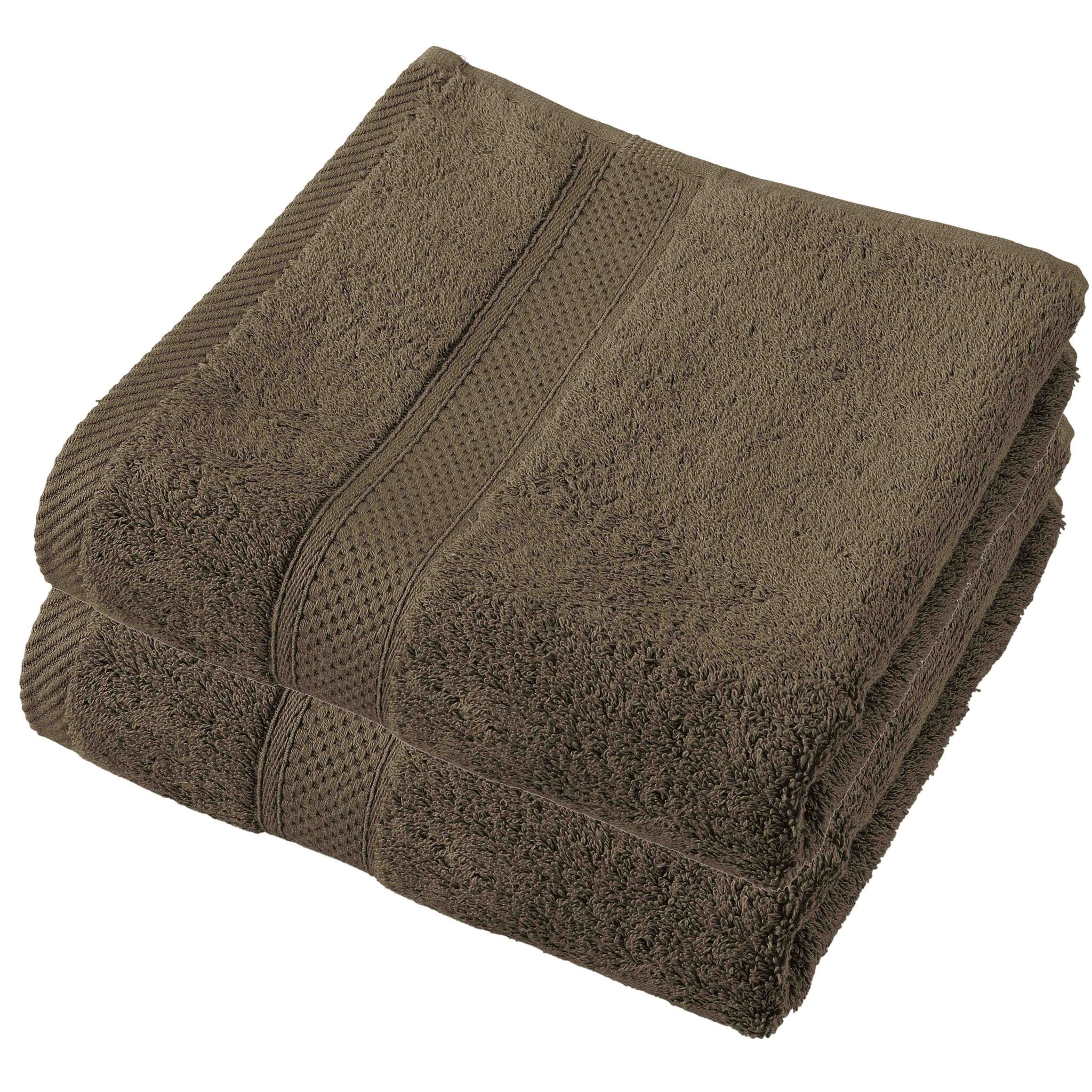 De Witte Lietaer Handdoek Stephanie Falcon - Set 2 stuks - 50 x 100 cm - Bruin - Katoen