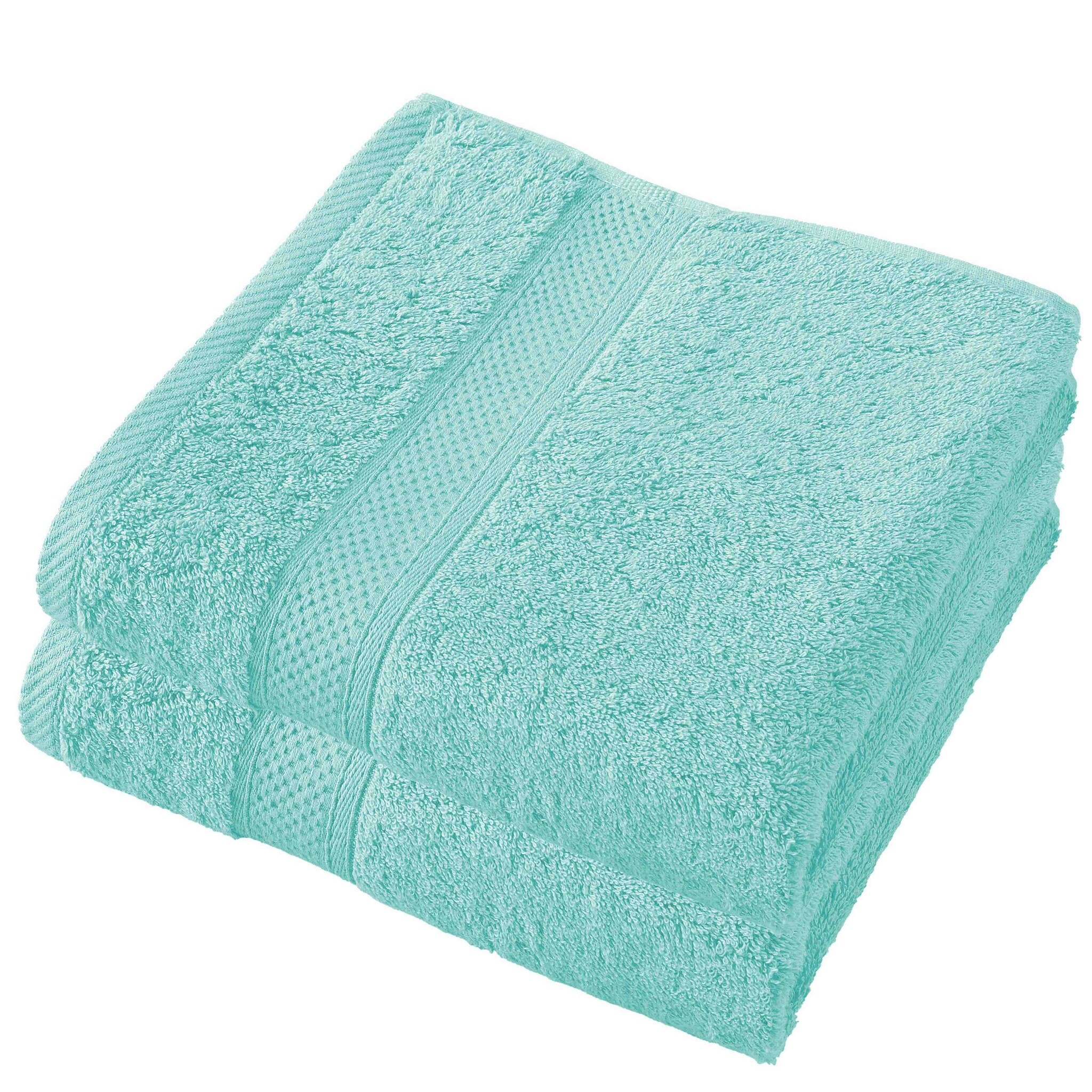 De Witte Lietaer Stephanie Plume Towel - Set of 2 - 50 x 100 cm - Green - Cotton
