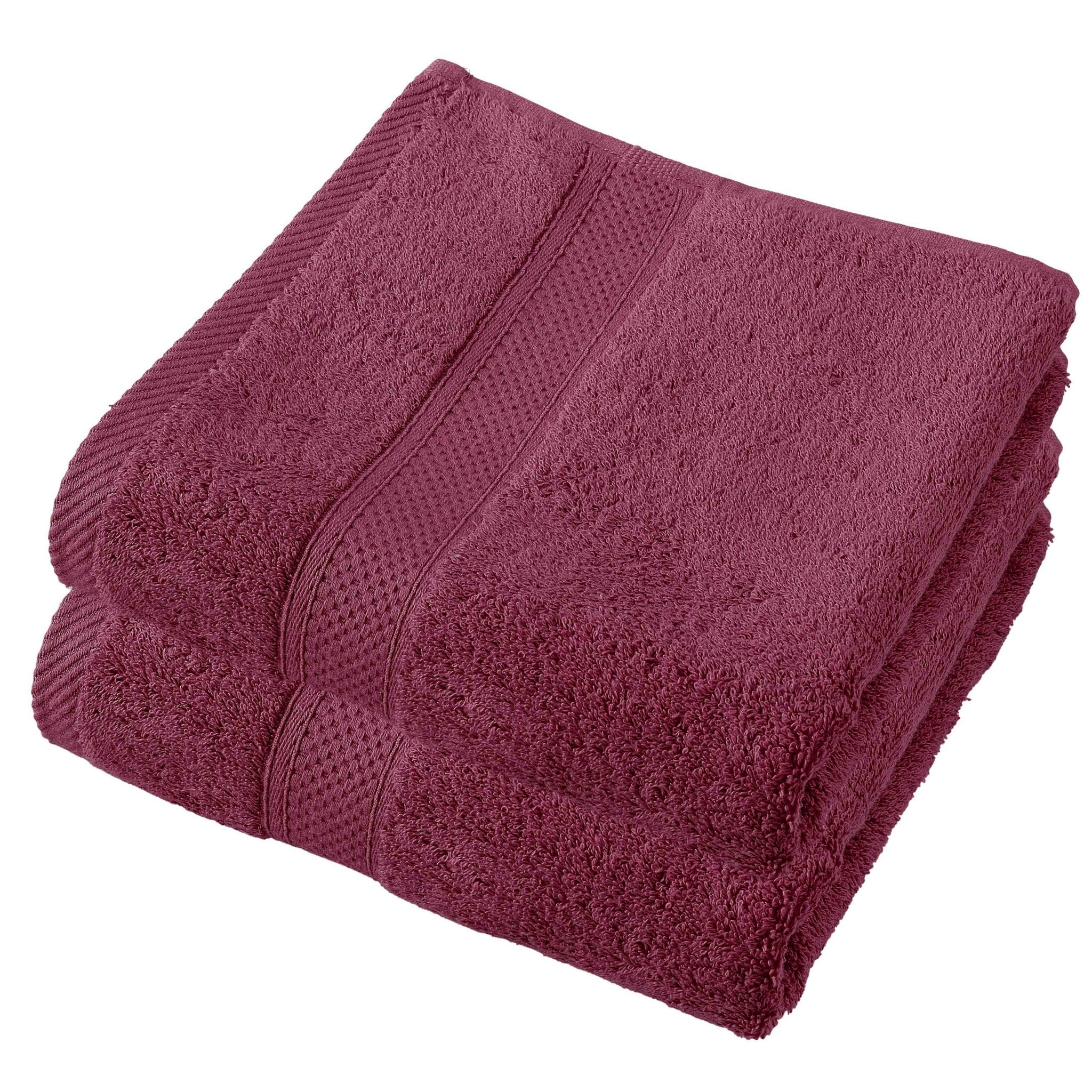 De Witte Lietaer Handdoek Stephanie Beet Red - Set 2 stuks - 50 x 100 cm - Rood - Katoen