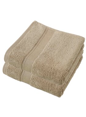 De Witte Lietaer Handdoek Stephanie Humus Set 2 stuks 50 x 100 cm Katoen