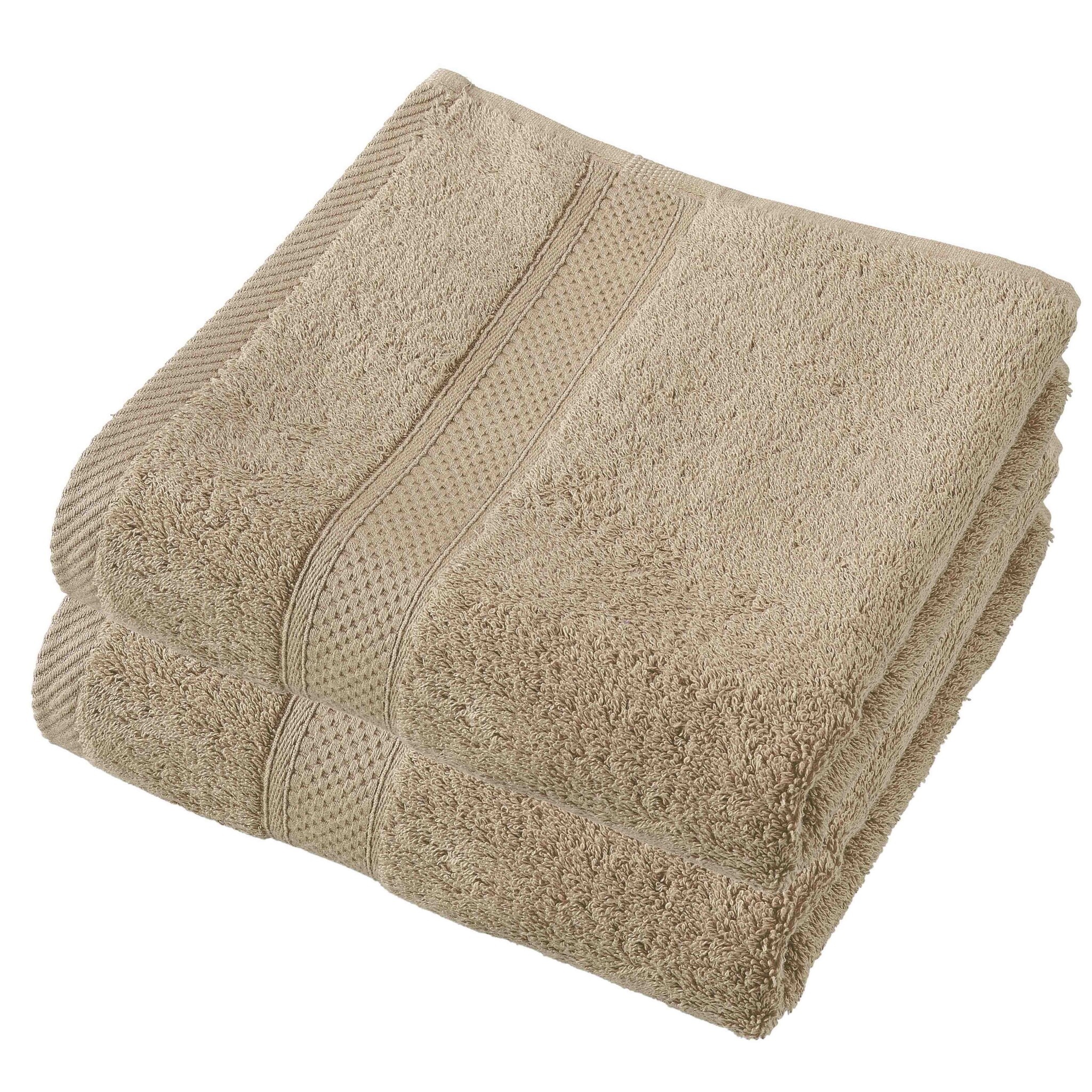 De Witte Lietaer Handdoek Stephanie Falcon - Set 2 stuks - 50 x 100 cm - Bruin - Katoen
