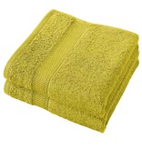 De Witte Lietaer Handdoek Stephanie Warm Olive - Set 2 stuks - 50 x 100 cm - Groen - Katoen