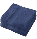 De Witte Lietaer Handdoek Stephanie Blue Indigo - Set 2 stuks - 50 x 100 cm - Blauw - Katoen