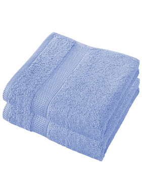 De Witte Lietaer Handdoek Stephanie Sky Blue Set 2 stuks 50 x 100 cm Katoen