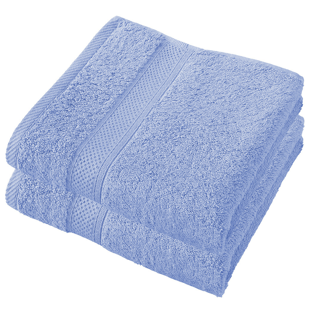 De Witte Lietaer Stephanie Sky Blue Towel - Set of 2 - 50 x 100 cm - Blue - Cotton