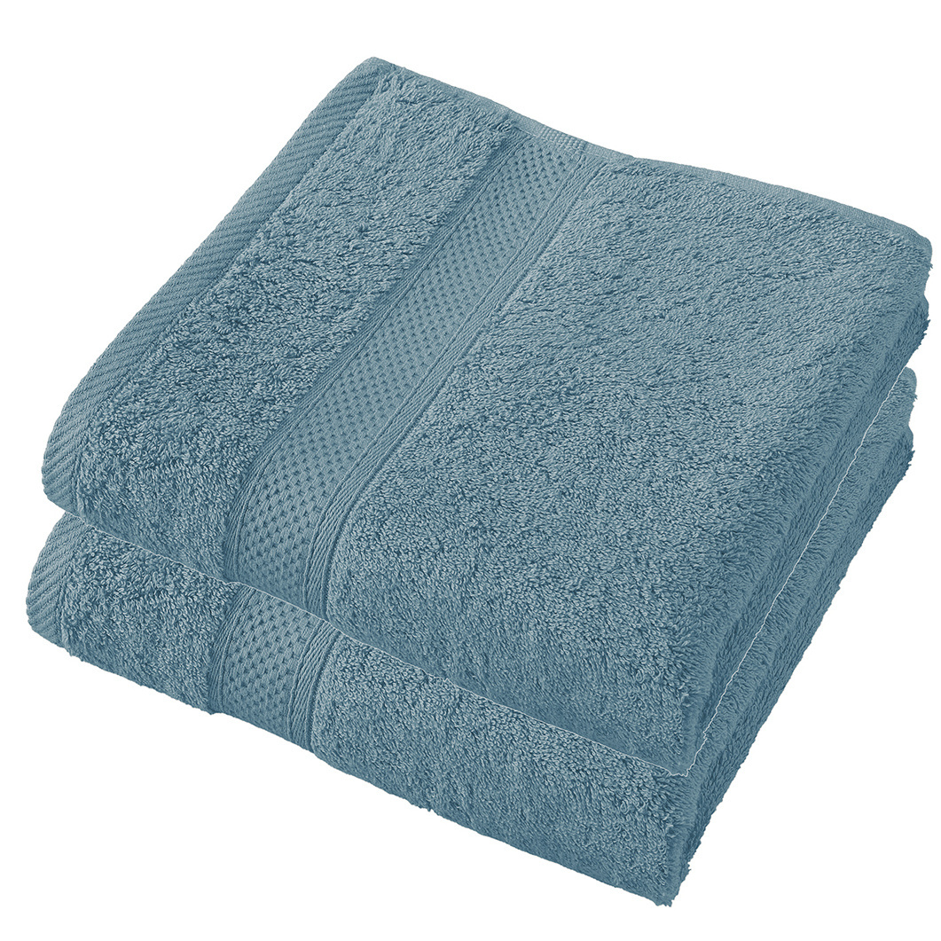 De Witte Lietaer Stephanie Arctic Towel - Set of 2 - 50 x 100 cm - Blue - Cotton