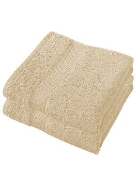 De Witte Lietaer Handdoek Stephanie Sand Set 2 stuks 50 x 100 cm Katoen