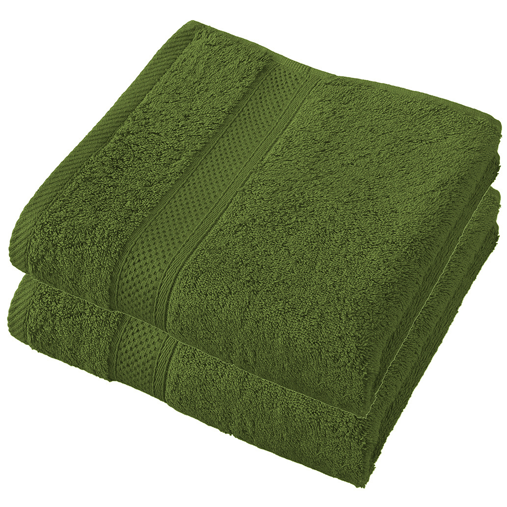 De Witte Lietaer Handdoek Stephanie Cactus - Set 2 stuks - 50 x 100 cm - Groen - Katoen