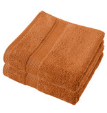 De Witte Lietaer Handdoek Stephanie Caramel - Set 2 stuks - 50 x 100 cm - Bruin - Katoen