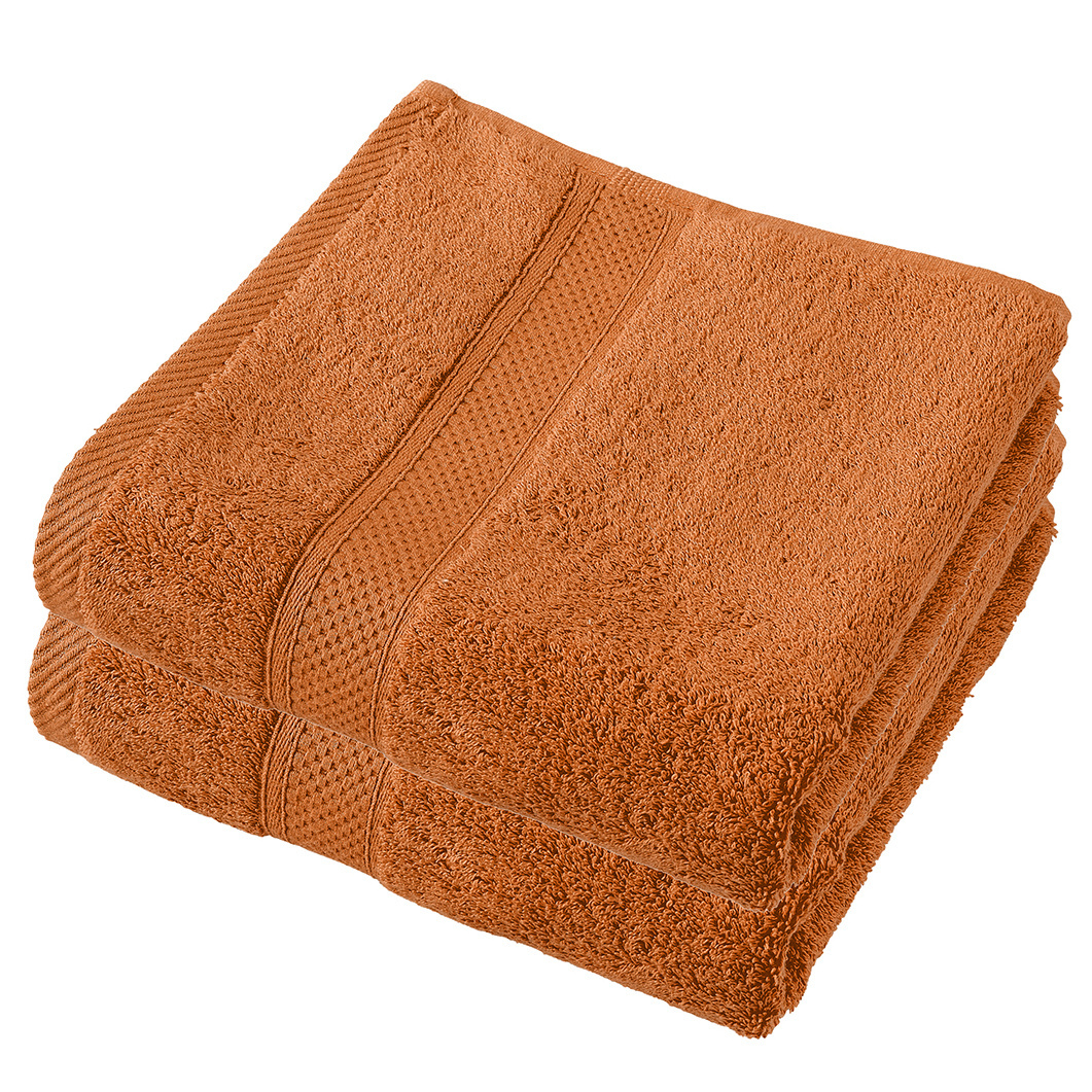 De Witte Lietaer Handdoek Stephanie Caramel - Set 2 stuks - 50 x 100 cm - Bruin - Katoen