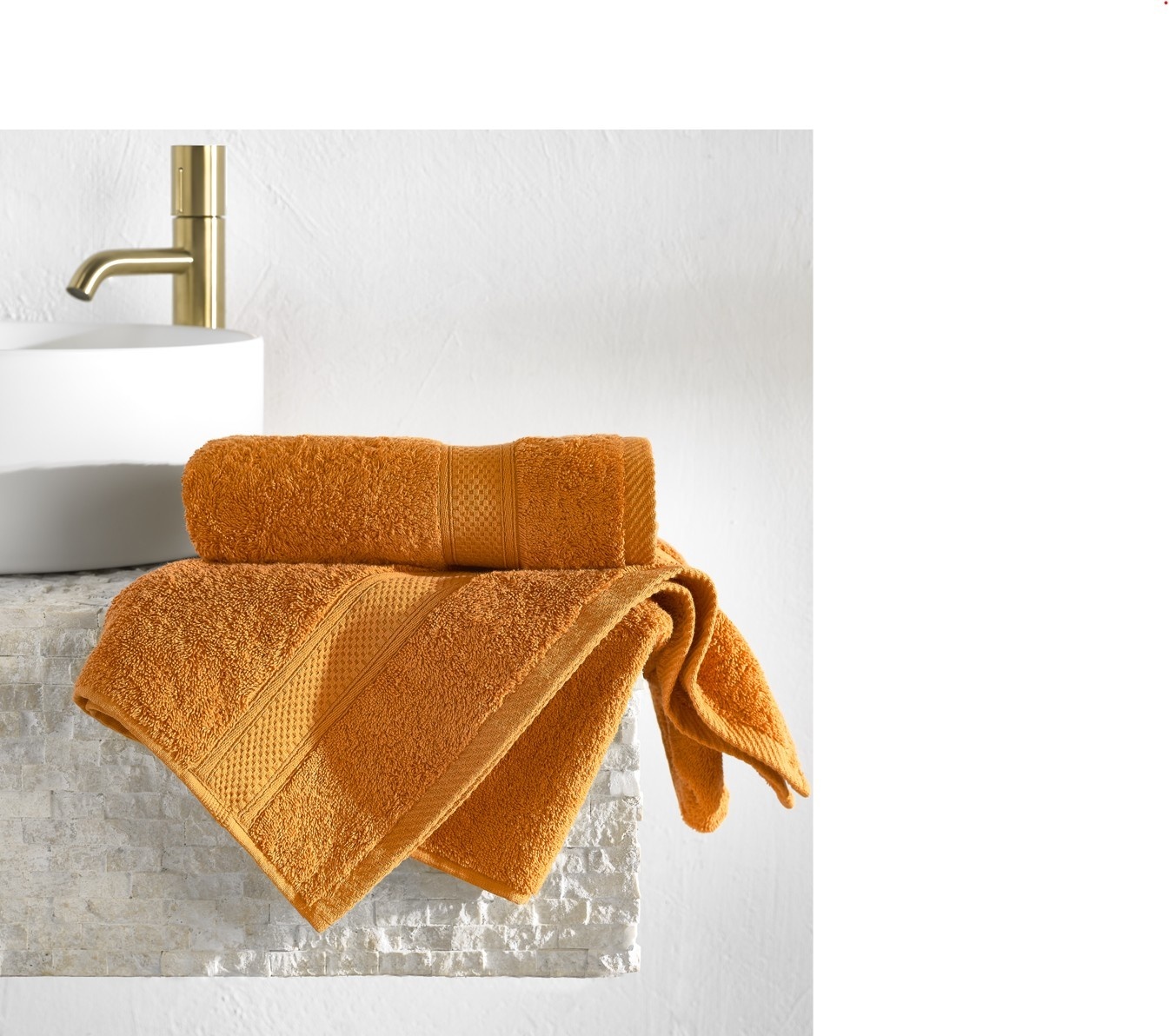 De Witte Lietaer Stephanie Copper Towel - Set of 2 - 50 x 100 cm - Orange - Cotton