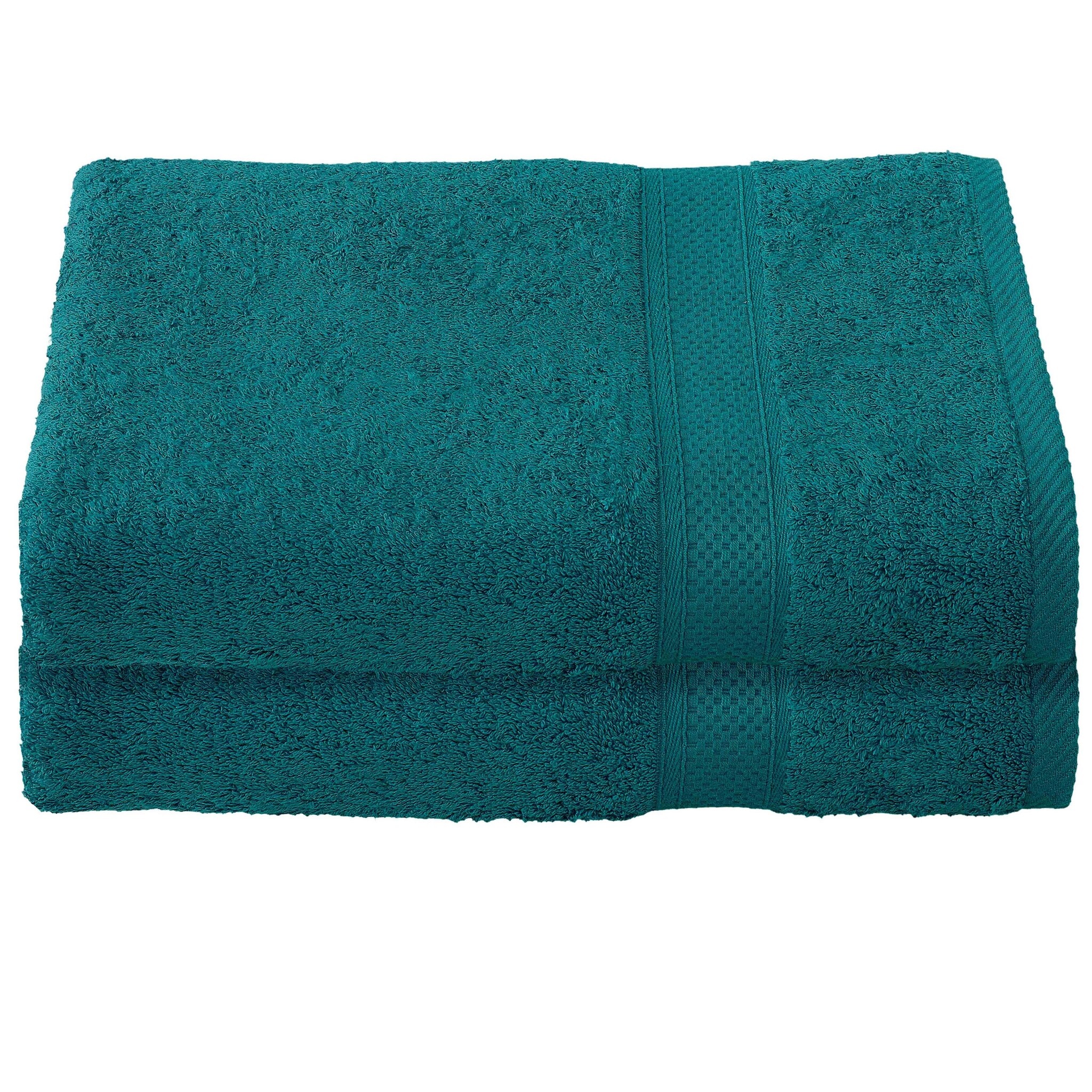 De Witte Lietaer Stephanie Lake Green Bath Towel - Set of 2 - 70 x 140 cm - Green - Cotton