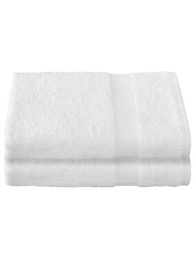 De Witte Lietaer Stephanie White Bath Towel Set of 2 70 x 140 cm Cotton