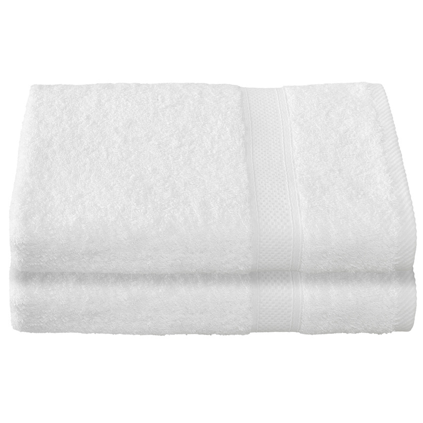 De Witte Lietaer Stephanie White Bath Towel - Set of 2 - 70 x 140 cm - White - Cotton