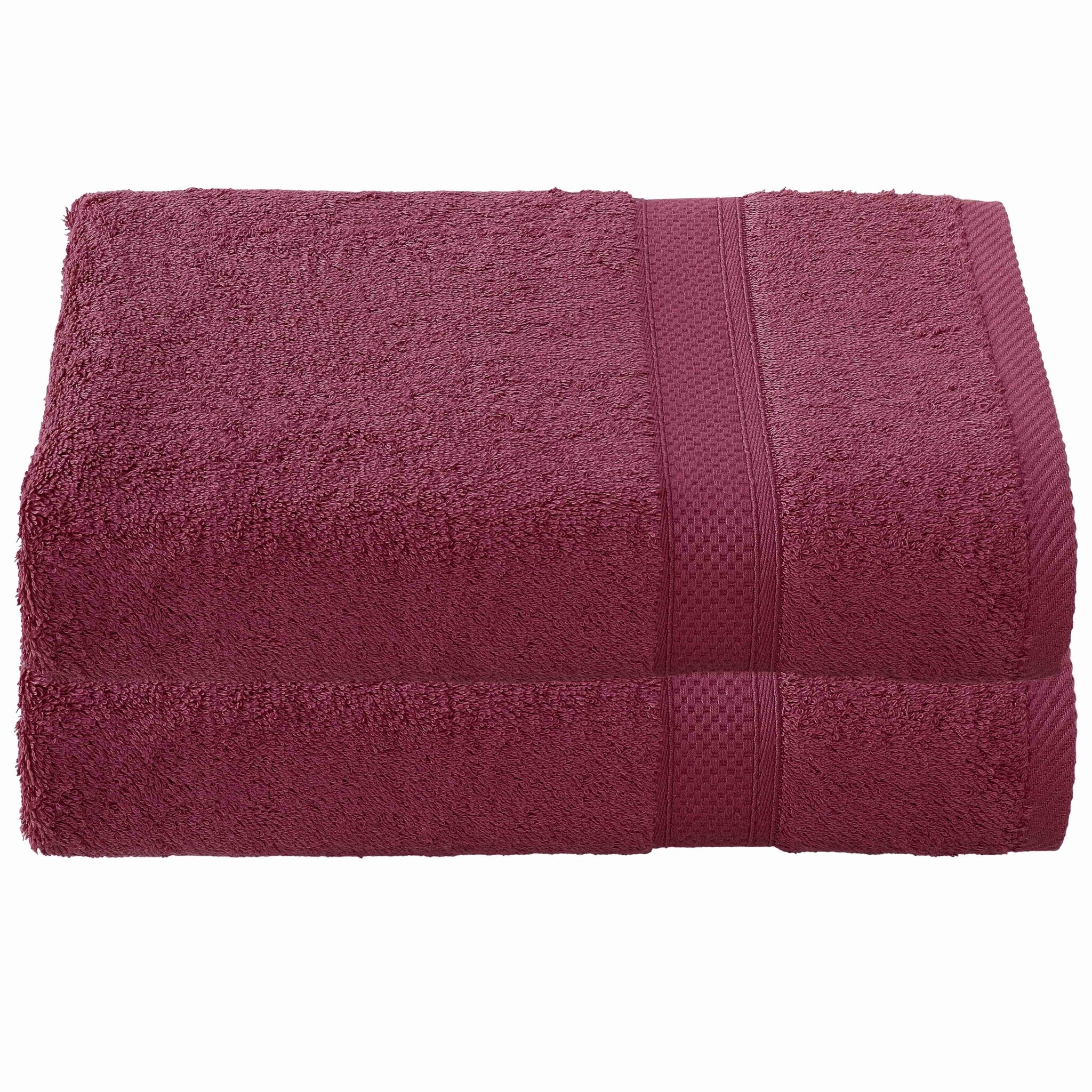 De Witte Lietaer Stephanie Beet Red Bath Towel - Set of 2 - 70 x 140 cm - Red - Cotton