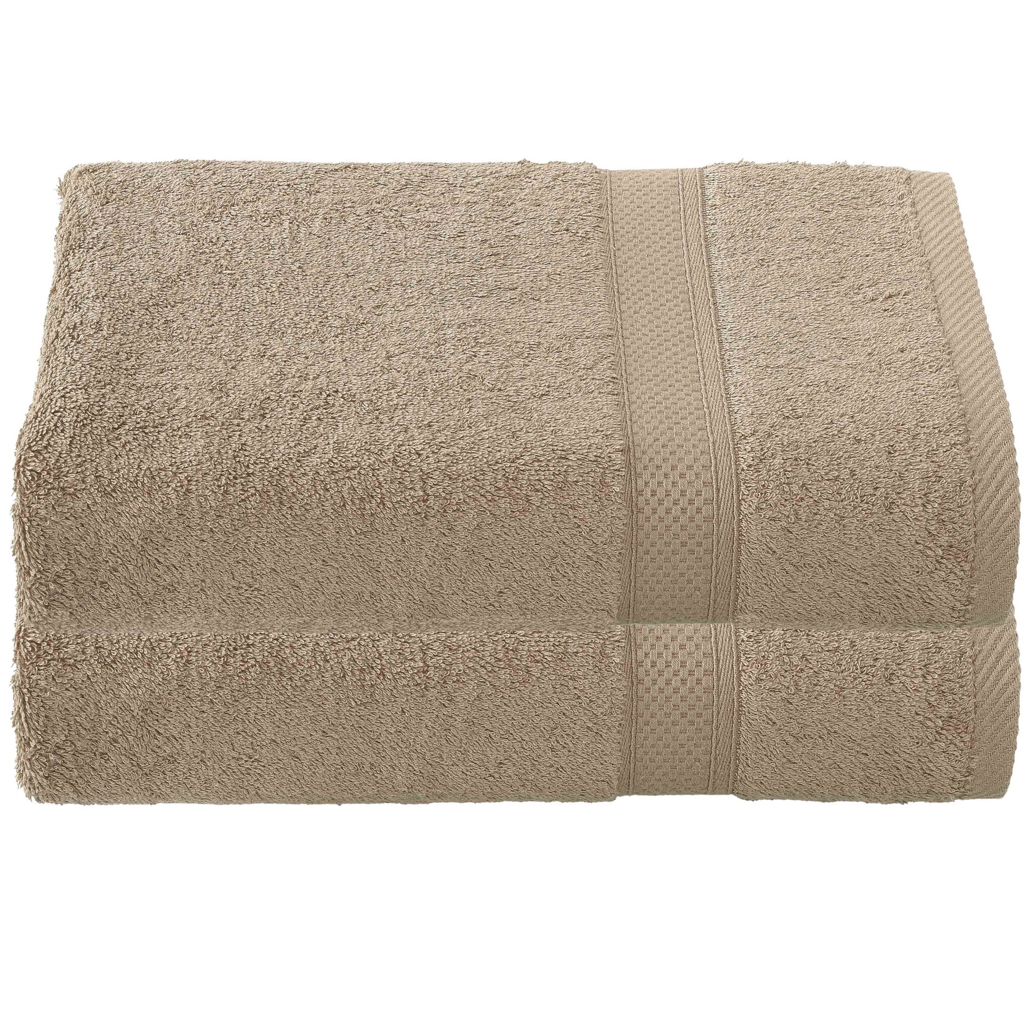 De Witte Lietaer Badhanddoek Stephanie Humus - Set 2 stuks - 70 x 140 cm - Bruin - Katoen