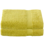 De Witte Lietaer Stephanie Warm Olive Bath Towel - Set of 2 - 70 x 140 cm - Green - Cotton