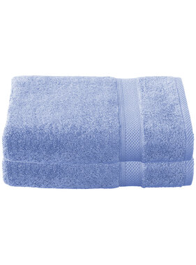 De Witte Lietaer Badhanddoek Stephanie Sky Blue Set 2 stuks 70 x 140 cm Katoen