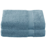 De Witte Lietaer Stephanie Arctic Bath Towel - Set of 2 - 70 x 140 cm - Blue - Cotton