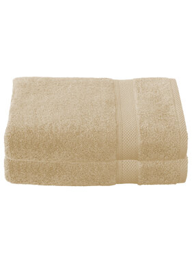 De Witte Lietaer Badhanddoek Stephanie Sand Set 2 stuks 70 x 140 cm Katoen