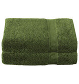 De Witte Lietaer Badhanddoek Stephanie Cactus - Set 2 stuks - 70 x 140 cm - Groen - Katoen