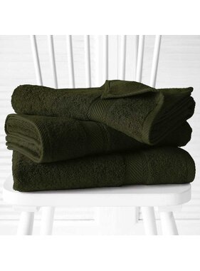 De Witte Lietaer Stephanie Khaki Bath Towel Set of 2 70 x 140 cm Cotton