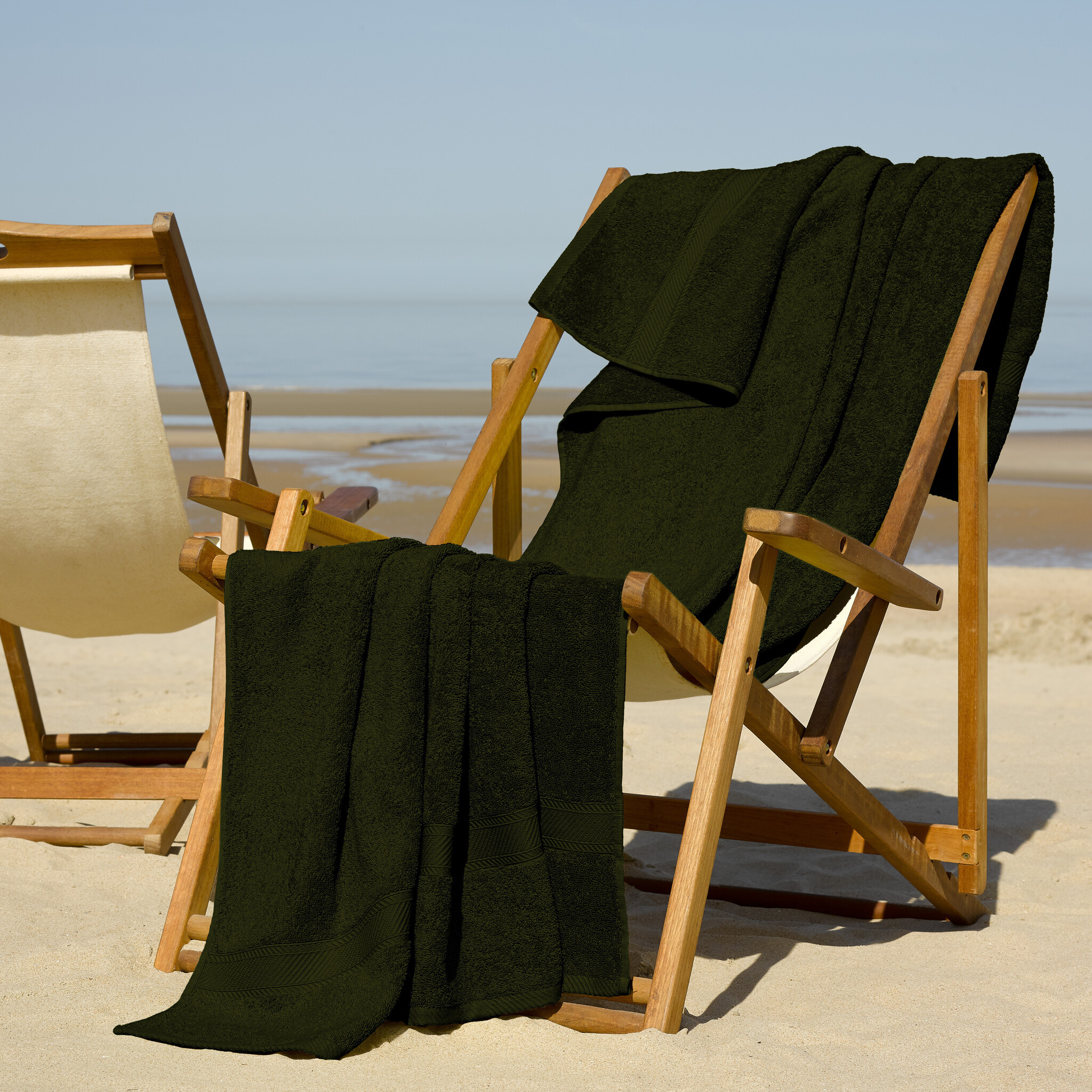 De Witte Lietaer Strandlaken Helene - Kakhi - 100 x 200 cm