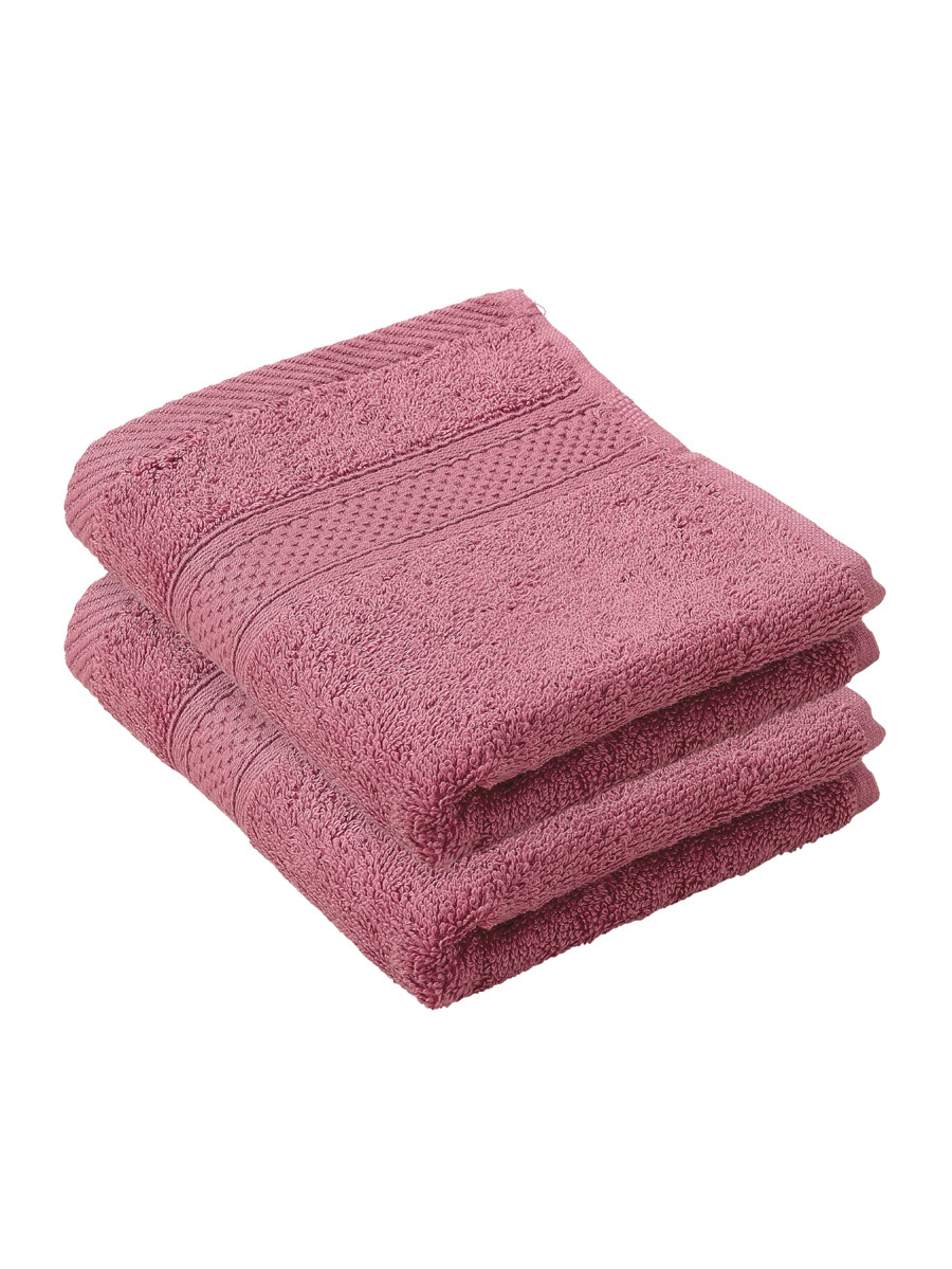 De Witte Lietaer Gastendoekje Stephanie Carmine - 30 x 50 cm - 2 stuks - Roze - Katoen