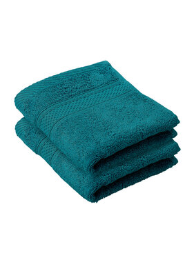 De Witte Lietaer Gastendoekje Stephanie Lake Green Set 2 stuks 30 x 50 cm Katoen