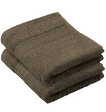 De Witte Lietaer Stephanie Falcon guest towel - 30 x 50 cm - 2 pieces - Brown - Cotton