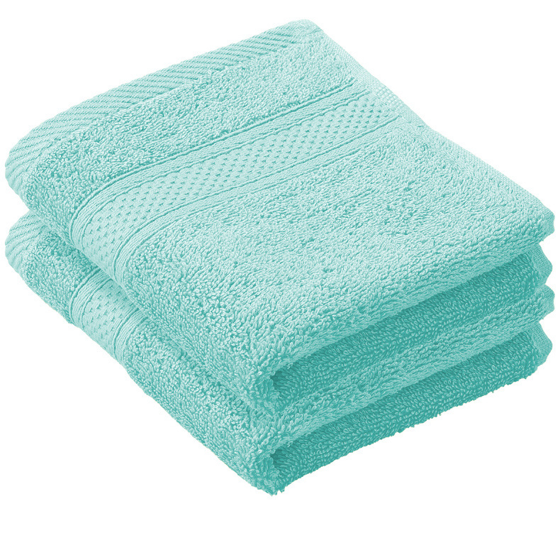 De Witte Lietaer Stephanie Plume guest towel - 30 x 50 cm - 2 pieces - Green - Cotton