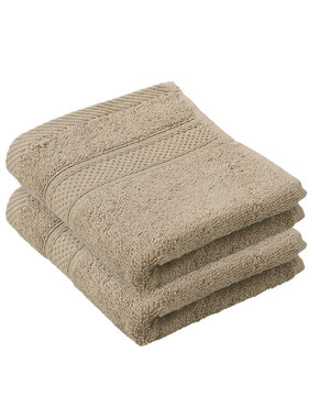 De Witte Lietaer Guest towel Stephanie Humus Set of 2 pieces 30 x 50 cm Cotton
