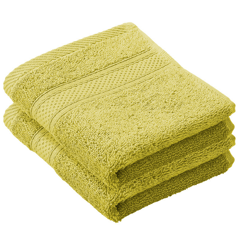 De Witte Lietaer Gastendoekje Stephanie Warm Olive - 30 x 50 cm - 2 stuks - Groen - Katoen