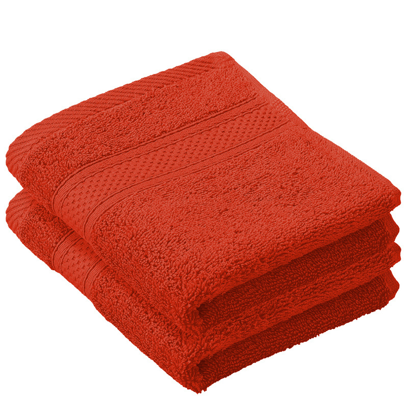 De Witte Lietaer Stephanie Tiger Guest Towel - 30 x 50 cm - 2 pieces - Orange - Cotton