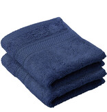 De Witte Lietaer Stephanie Blue Indigo Guest Towel - 30 x 50 cm - Pack of 2 - Blue - Cotton
