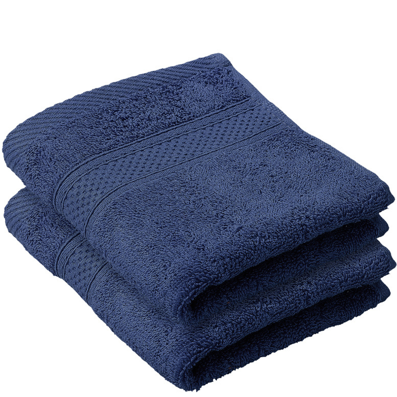 De Witte Lietaer Gastendoekje Stephanie Blue Indigo - 30 x 50 cm - 2 stuks - Blauw - Katoen
