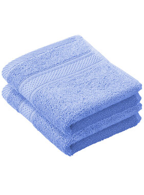 De Witte Lietaer Gastendoekje Stephanie Sky Blue Set 2 stuks 30 x 50 cm Katoen