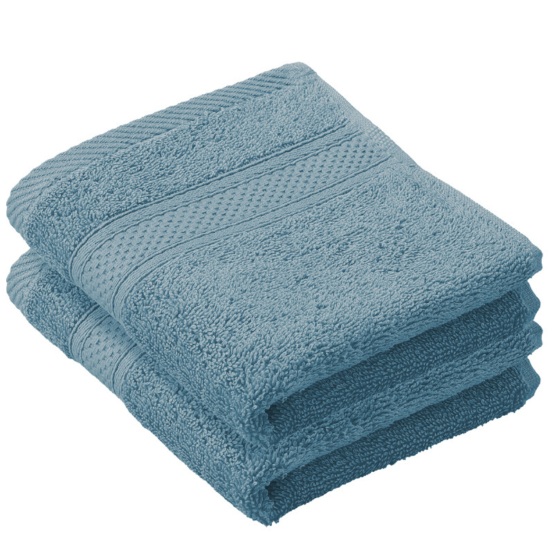 De Witte Lietaer Gastendoekje Stephanie Arctic - 30 x 50 cm - 2 stuks - Blauw - Katoen