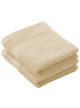 De Witte Lietaer Guest towel Stephanie Sand Set of 2 pieces 30 x 50 cm Cotton