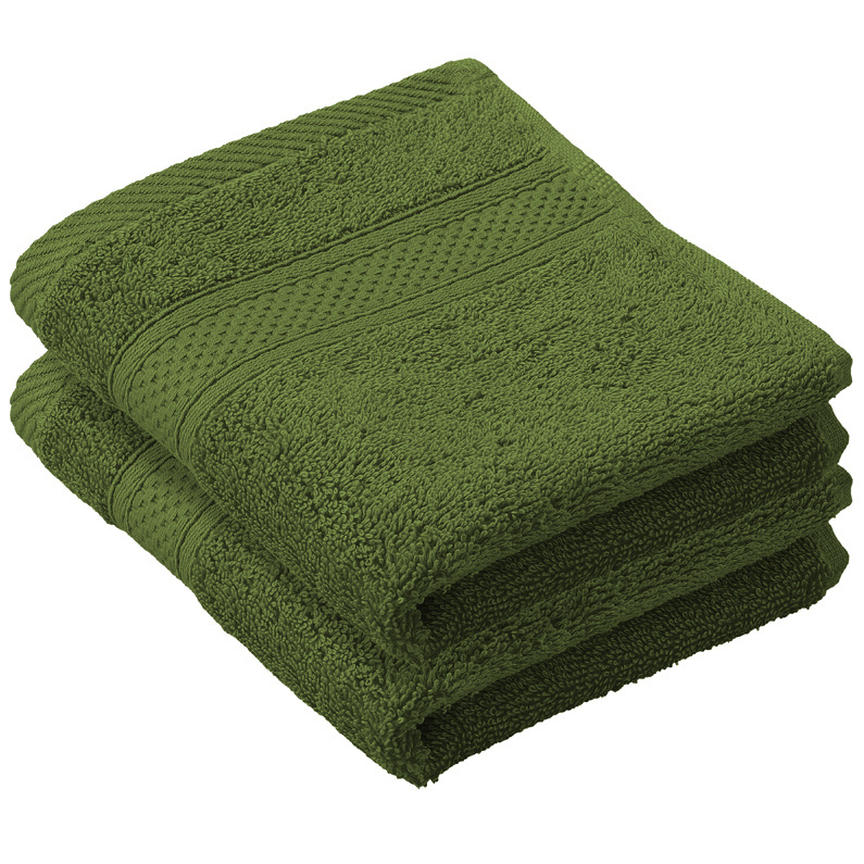 De Witte Lietaer Stephanie Cactus guest towel - 30 x 50 cm - 2 pieces - Green - Cotton