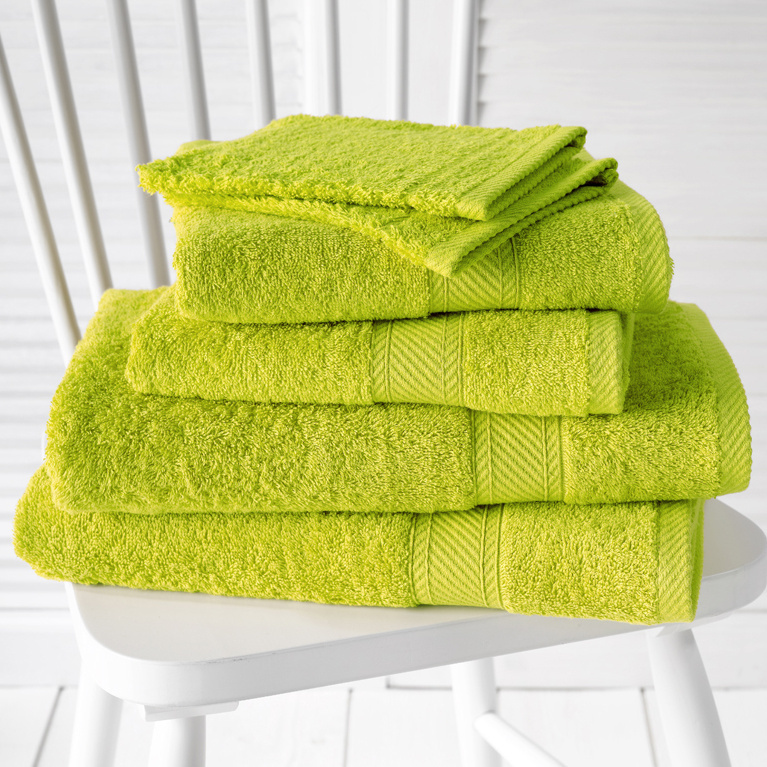 De Witte Lietaer Promopack Helene - 2 washandjes + 2 handdoeken + 2 badhanddoeken - Groen - Katoen