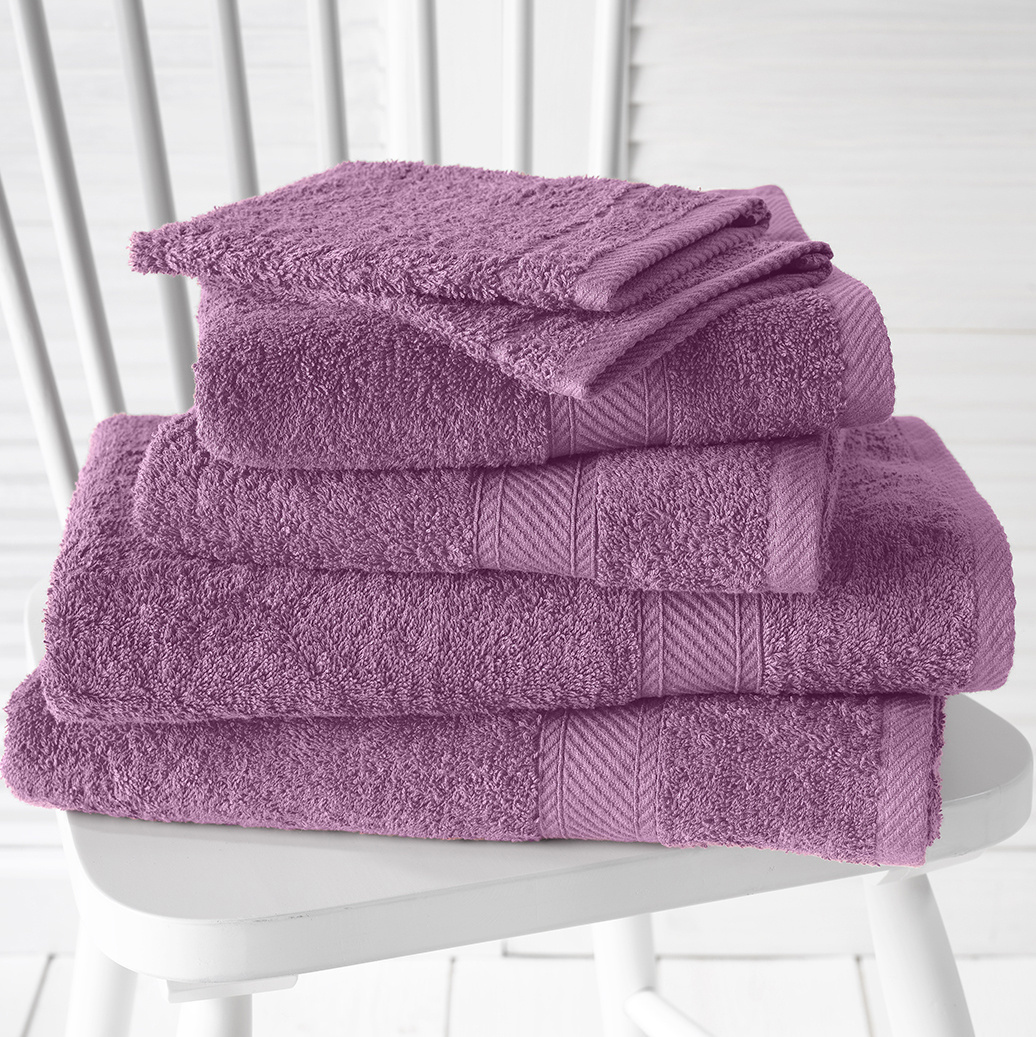 De Witte Lietaer Smokey Grape Promo Pack - 2 washcloths + 2 hand towels + 2 bath towels - Purple - Cotton
