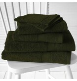 De Witte Lietaer Promopack Smokey Khaki - 2 washandjes + 2 handdoeken + 2 badhanddoeken - Groen - Katoen