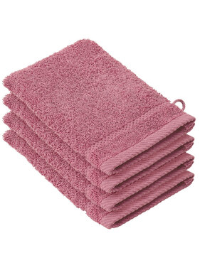 De Witte Lietaer Washandjes Stephanie Carmine set 4 stuks Katoen